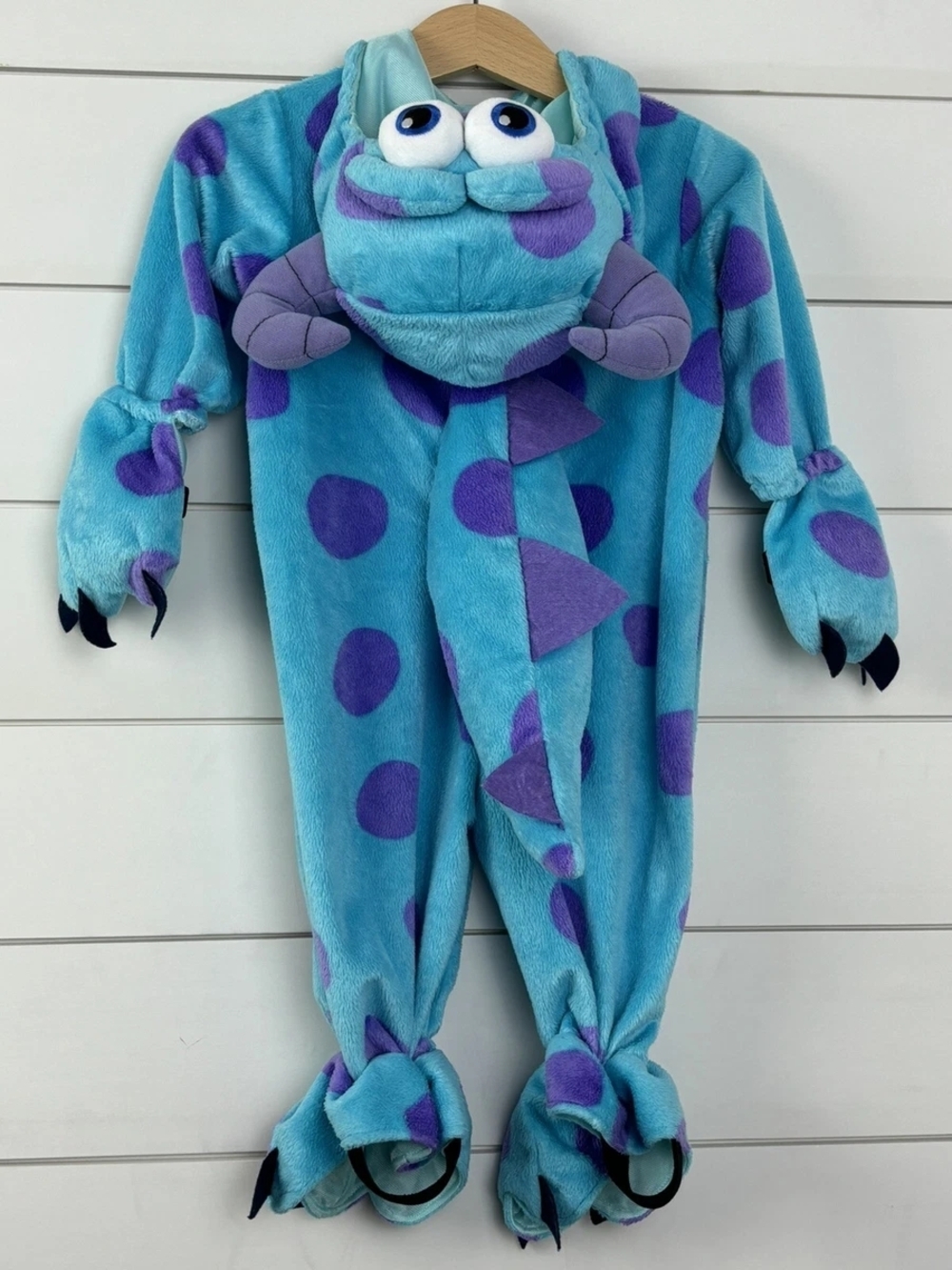 Disney Blue & Purple Monster Plush One-Piece Footie 9M.   040